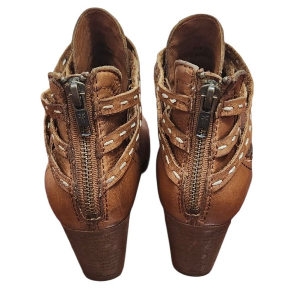 Frye Womens Naomi Pickstitch Shootie Ankle Bootie Size 7.5 Whiskey Boho Rodeo - Picture 7 of 13